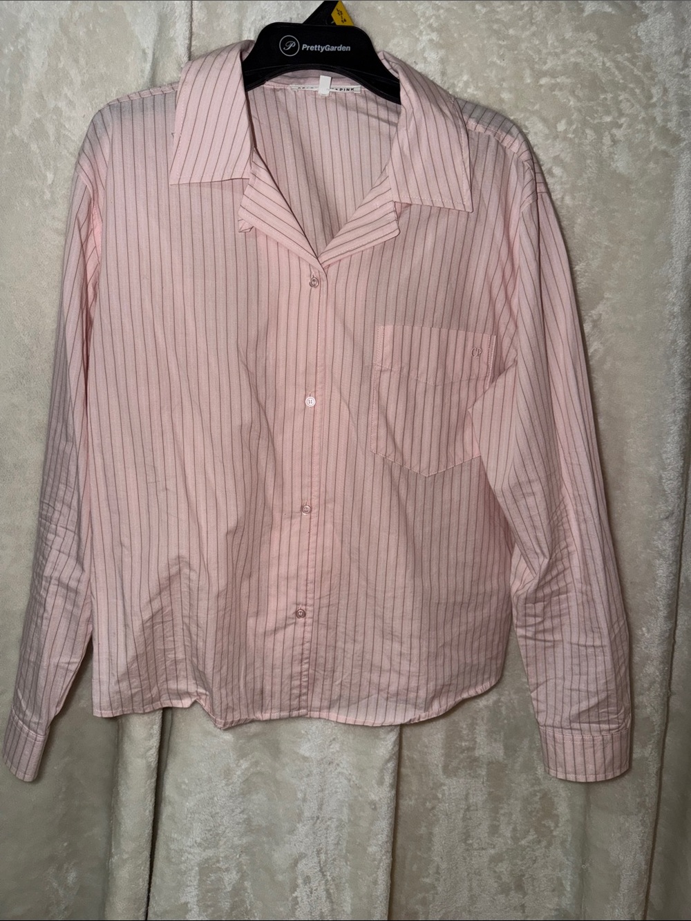 Pink Striped Men’s Button-Up Shirt